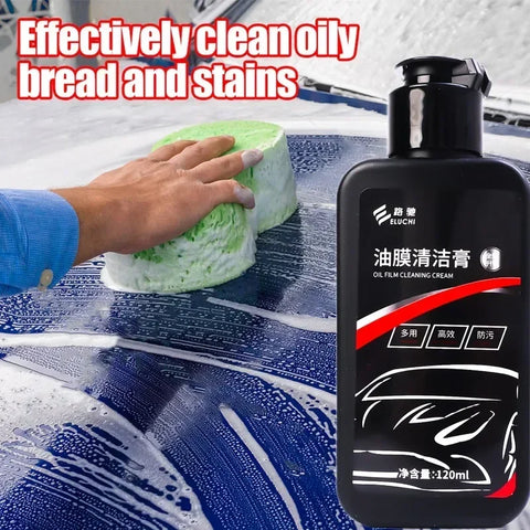 Car Glass Oil Film Remover - Stain & Spot-Free Windshield Cleaner