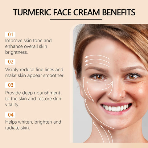 Turmeric Whitening Anti-Wrinkle Facial Cream | Brighten Skin & Remove Dark Spots