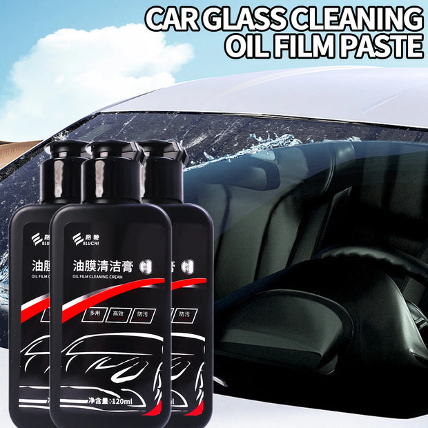 Car Glass Oil Film Remover - Stain & Spot-Free Windshield Cleaner