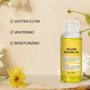 Yellow Peeling Oil - Melanin Whitening Serum & Exfoliating Body Scrub for Dark Skin Care