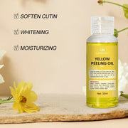 Yellow Peeling Oil - Melanin Whitening Serum & Exfoliating Body Scrub for Dark Skin Care